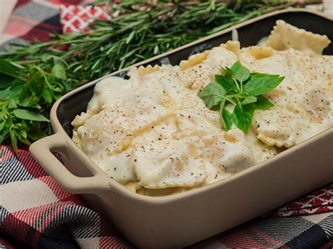 Ravioli Ao Molho Quatro Queijos Receita Ravioli Receita Receitas