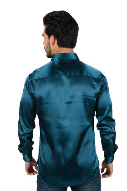 Shop Platini Men S Solid Teal Dress Shirt At The Boot Jack For Western Inspired Style