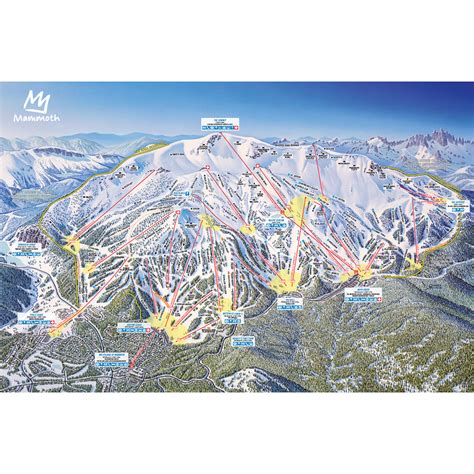 Mammoth Mountain Trail Map Poster