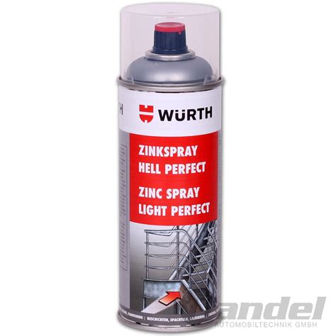 2 97 100ml WÜRTH ZINKSPRAY HELL PERFECT 400ML Professionell Zink