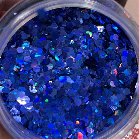 Glitter Flocado Hologr Fico Azul G Elo Produtos Especiais