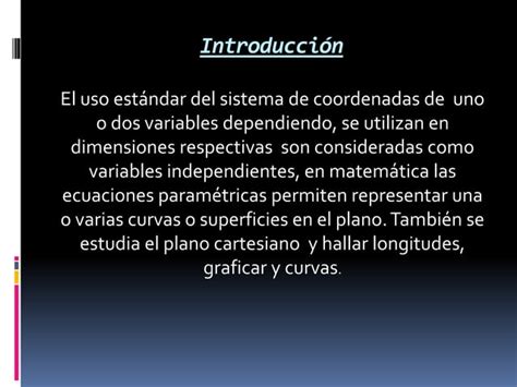 Ecuaciones Parametricas Ppt