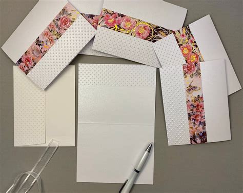 Flower Note Cards Pearlized White Cards Embossed Polka Dots Etsy Canada