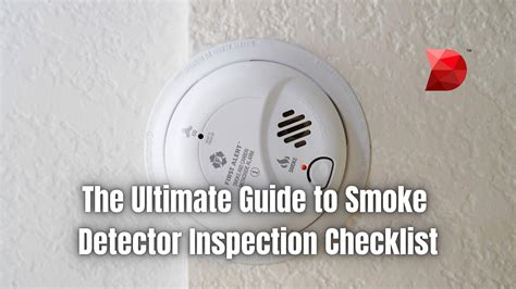 Smoke Detector Inspection Checklist Ultimate Guide DataMyte