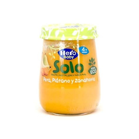 Hero Baby Solo Pera Plátano Y Zanahoria Tarrito Ecológico 120g