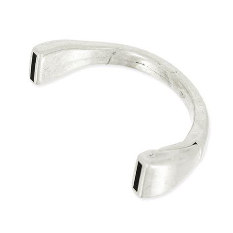 Fermoir Demi Bracelet Aimant Pour Lacet Mm Placage Argent Fin