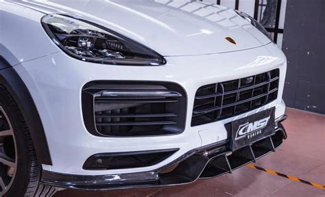 CMST PORSCHE CAYENNE COUPE 9Y3 CARBON FIBRE FRONT LIP SPLITTER Mod