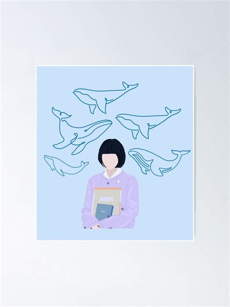 Extraordinary Attorney Woo Yong Woo Whale Background Poster For Sale