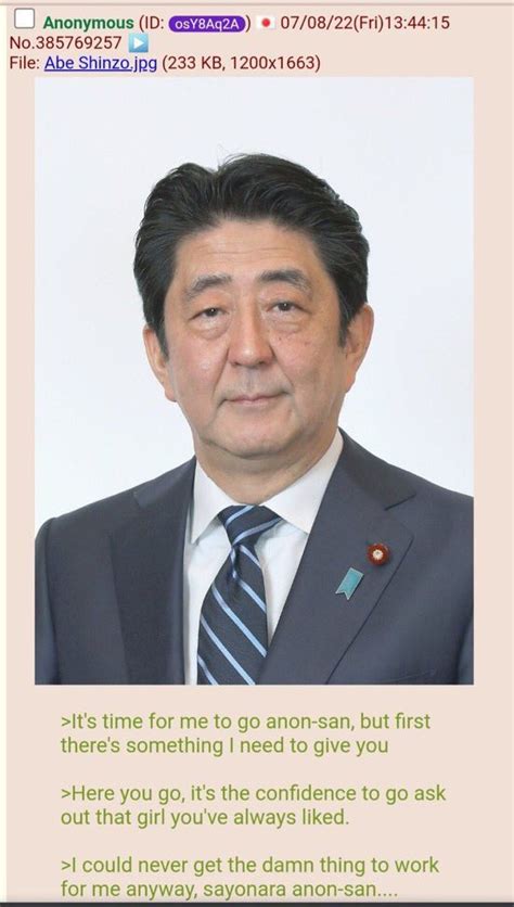 Shinzo Abe R Greentext Greentext Stories Know Your Meme