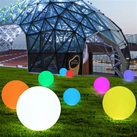 Usb Rechargeable Led Garden Light Outdoor Remote Control Luminous Ball