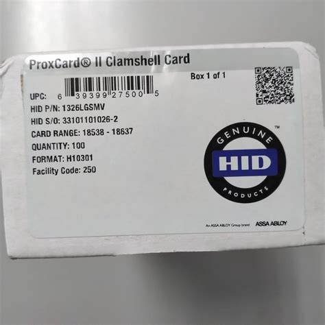 HID Proximity 1326 ProxCard II Clamshell Card Staff ID RFID 125 KHz