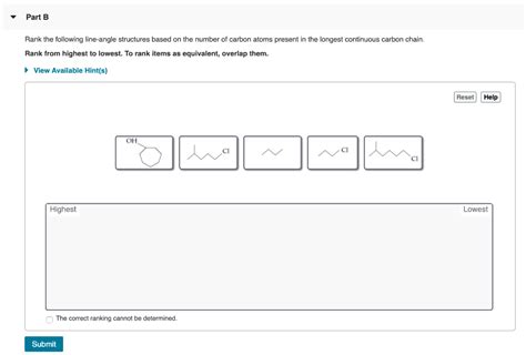 Solved Part B Rank The Following Line Angle Structures Based Chegg