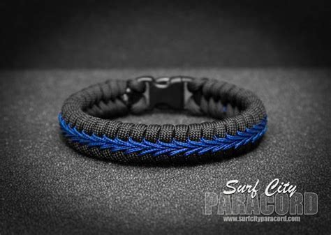 Make A Police Thin Blue Line Paracord Survival Bracelet Boredparacord