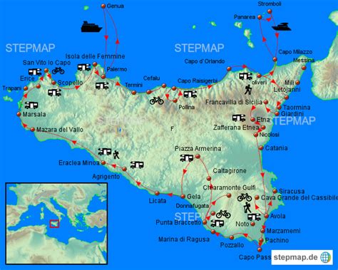 Sizilien Karte Sehenswurdigkeiten Haus Möbeln