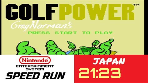 Speed Run Wr Greg Norman S Golf Power Nes Japan Course In