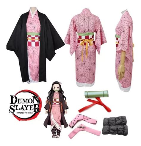 Disfraz De Cosplay Anime Demon Slayer Kamado Nezuko Kimono Meses Sin