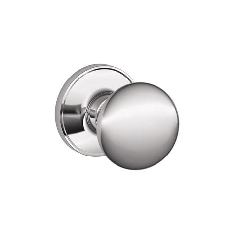 Schlage J Stratus Bright Chrome Passage Door Knob Single Pack At