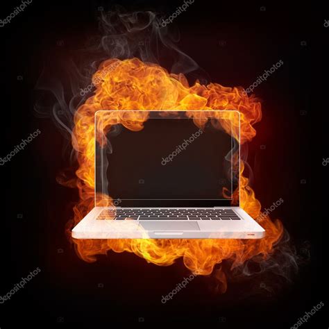 Laptop in Fire Stock Image , #SPONSORED, #Fire, #Laptop, #Image, #Stock ...