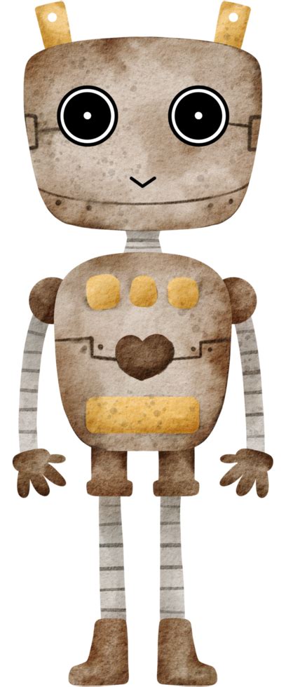 Cute Robot Hand Paint Watercolor 13171932 Png