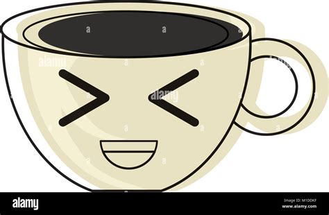 Kawaii Coffee Mug Icon Stock Vector Image And Art Alamy