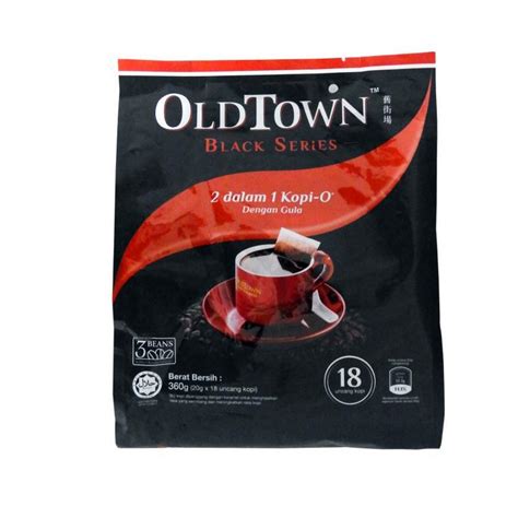 Old Town Black Series 2 In 1 Malaysia Black Coffee 18 Sac X 20g With