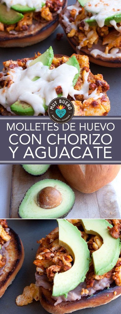 Molletes De Huevo Con Chorizo Y Aguacate Toasted Open Faced Bolillos