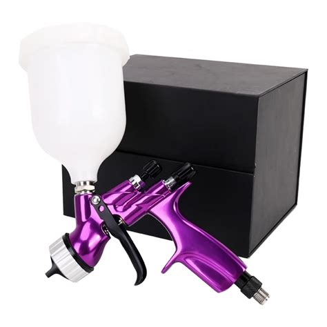 Hvlp Paint Spray Gun Gravity Spray Gun 1 3mm Airbrush With 600cc Container Paint Tank For