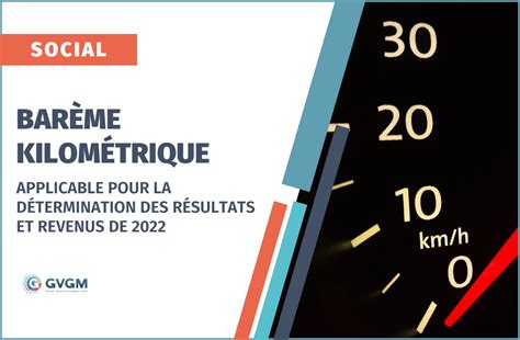 Barème kilométrique applicable pour la détermination des résultats et