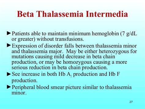 27 Thalassemias