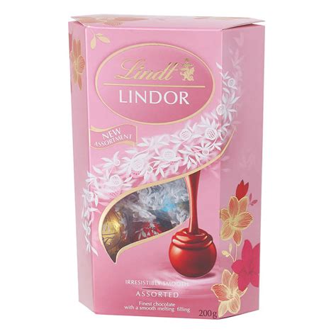 Lindt Lindor Cornet Pink Assorted Chocolate 200g Order Online Tops