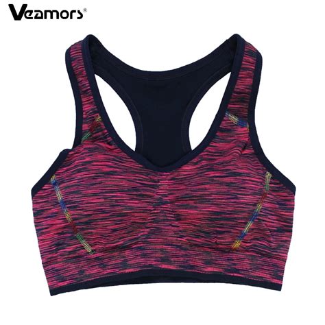 Veamors Women Shockproof Padded Sports Bra Wirefree Seamless Gym