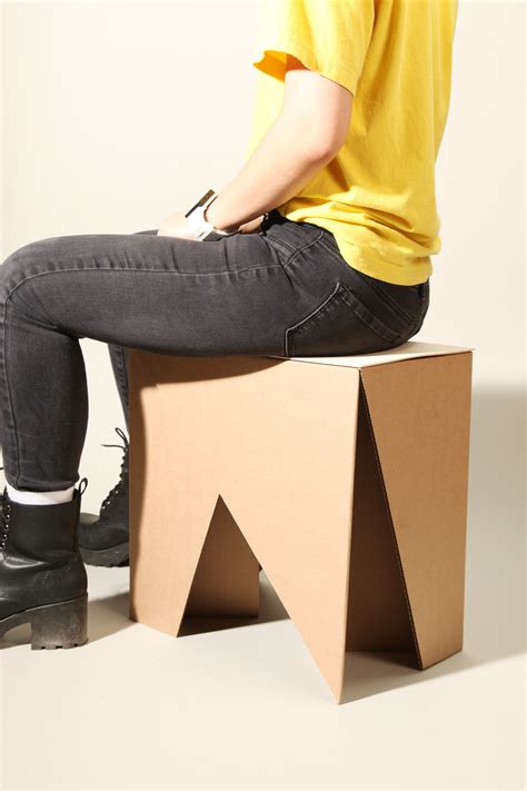 Flat Pack Cardboard Stool On Behance