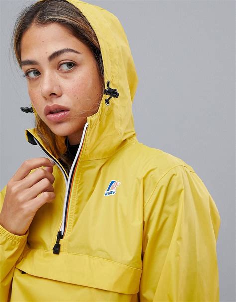 K Way Le Vrai 3 0 Leon Pullover Waterproof Jacket In Yellow ASOS