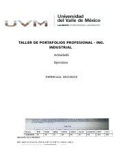 Act Taller De Portafolio Docx Taller De Portafolios Profesional