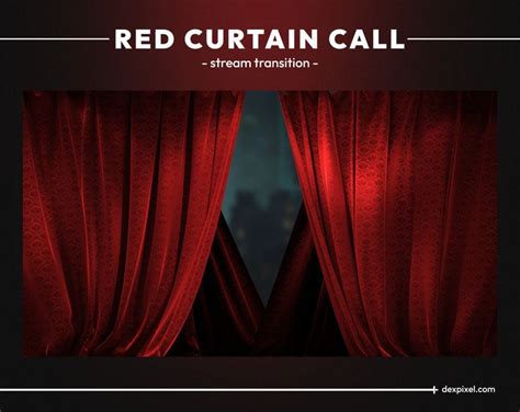 Crimson Red Curtain Call Stream Transition Theater Curtains Reveal