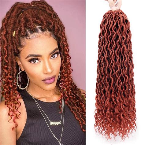 Buy Goddess Locs Crochet Hair 6 Packs 20 Inch Curly Faux Locs Crochet