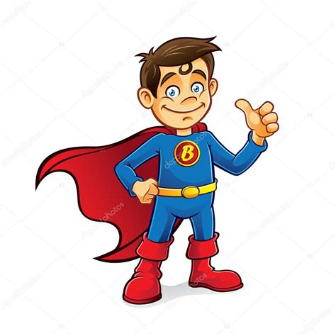 Superh Roe Ni O En Una Ilustraci N Vectorial Uniforme Vector De Stock