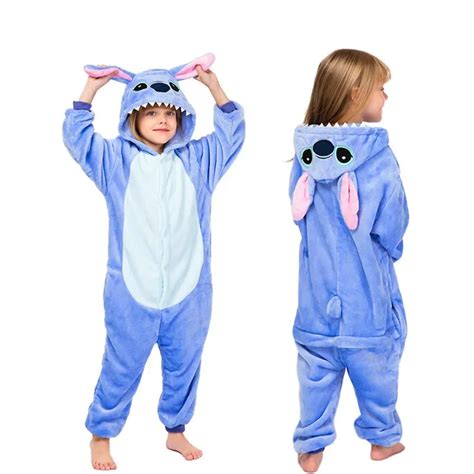 Stitch Disney Pluche Flanellen Pyjama Baby Boy Eendelig Pak Cartoon