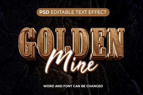 Golden Mine Editable Premium 3d Psd Text Effect Deeezy