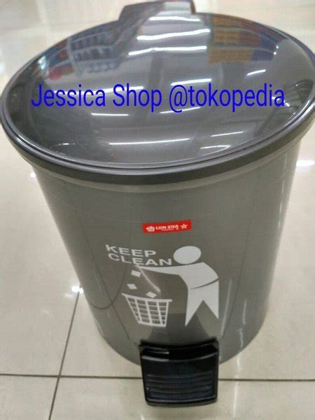 Jual Tempat Sampah Injak Dustbin Tong Sampah Round Dustbin Lion Star 10