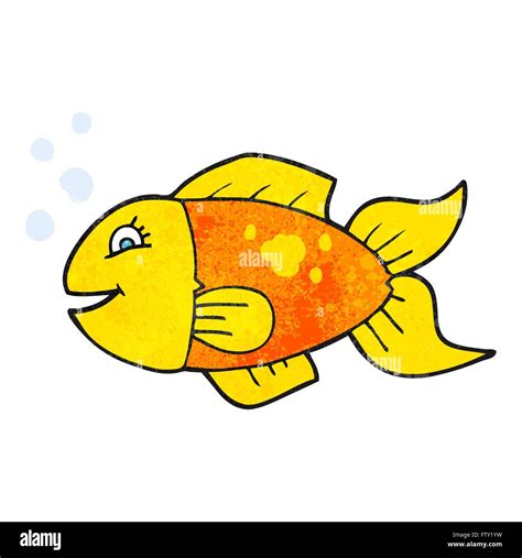 Freehand Textured Cartoon Fish Stock Vector Image Art Alamy