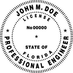 Florida Professional Engineer Stamp PE Stamps