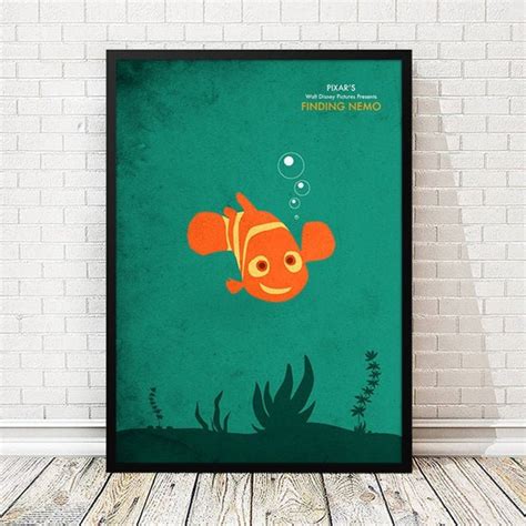 Walt Disney Pixar Finding Nemo Poster Retro Poster | Etsy