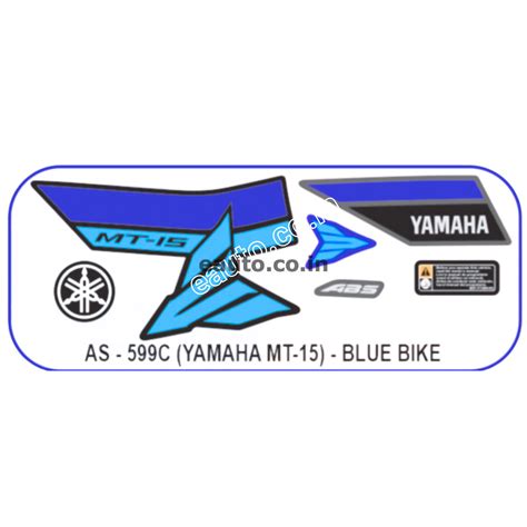 Graphics Sticker Set for Yamaha MT 15 | Blue Vehicle | Both Sides