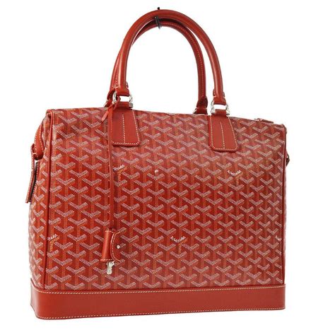 Goyard Red Monogram Canvas Travel Mens Women Carryall Duffle Weekender