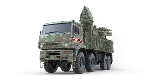 SA 22 Pantsir S1 Camo Modelo 3D 139 Max 3ds C4d Fbx Ma Obj