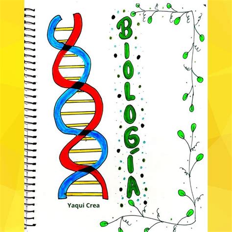 Portada para Cuaderno de Biología fácil Portadas de biologia