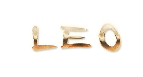 Zodiac Sign Leo Golden Png Text Effects Art Typography Royalty Free