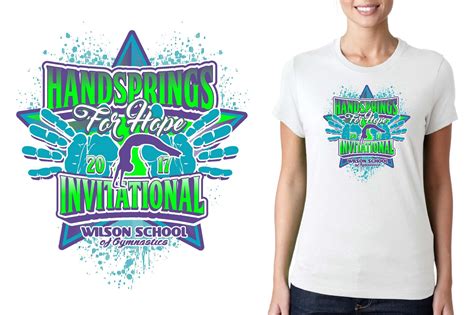 GYMNASTICS T SHIRT LOGO DESIGN Handsprings-for-Hope BY UrArtStudio ...