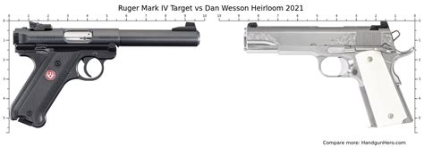 Ruger Mark IV Target Vs Dan Wesson Heirloom 2021 Size Comparison